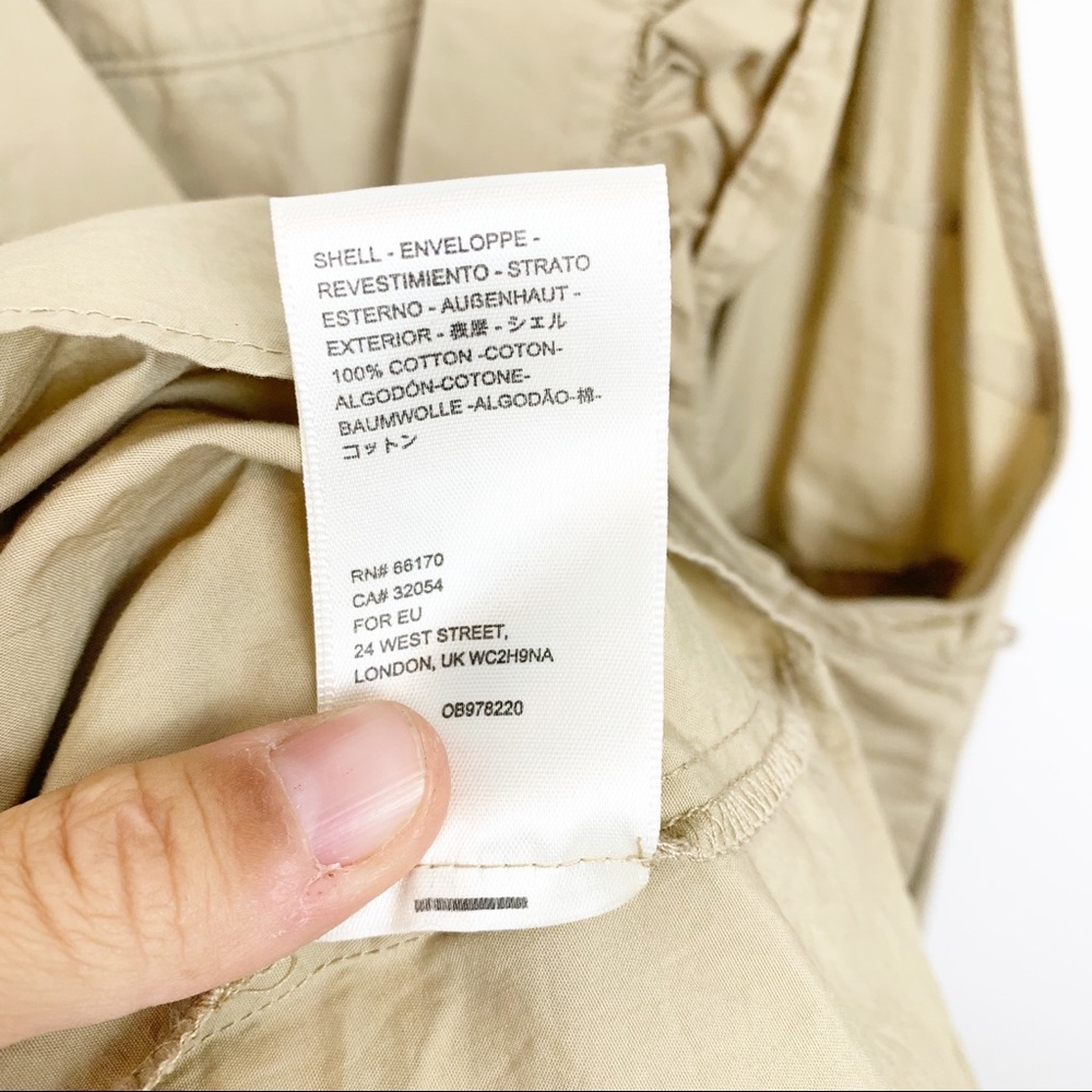 Urban Outfitters | Tan Poplin Ruffle Midi Dress - Picture 9 of 11